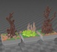 Basic Dead Jungle Terrain 03 (FreeBlocks Compatible) 3D model