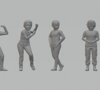 diorama boy figures 3D model