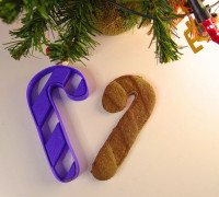 Christmas Cane Cookie Cutter 3D model