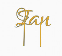 Ian Cake Topper 3D model