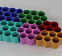 HexBean – Modular, space-saving hexagonal storage grid for frozen single-dose coffee 3D model