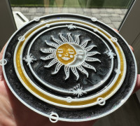 Celestial Sun Resin Mold & Coaster 3D model