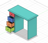 Doll B desk 3D model