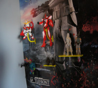 Peg your action figures on a peg board 3D model