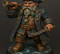 Dwarven Naval Captain Miniature 3D model