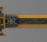 Wahammer 40k Custodes flame sword 3D model