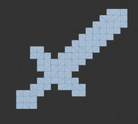 The Minecraft sword 3D model