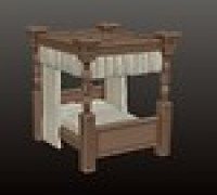 Four poster bed 3D model