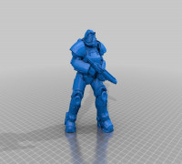 Different Power Armor from Fallout 4 Loading Screens 3D model