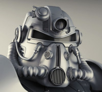 Fallout 76 T-51 Helmet 3D model