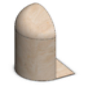 Simple Curved Bookend 3D model