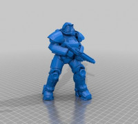 Different Power Armor from Fallout 4 Loading Screens 3D model