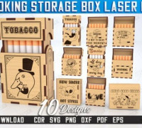 Laser cut cigarette case 3D model