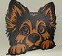 peeking dog 3D model