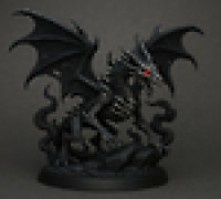 Skeleton Dragon Miniature 3D model