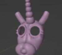 unicorn pyro mask 3D model
