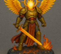 Celestial Flame Knight Miniature 3D model
