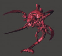 Scarlet Crimson Terrifying Alien  3D model