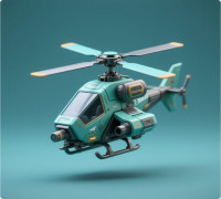 helicopter 3D model