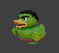 Hulk Rubber Ducky 3D model