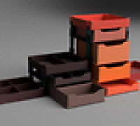 Versatile Stackable Storage Box System (new dimensions) 3D model