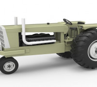Vintage Pulling tractor Version 2 Scale 1:25 3D model