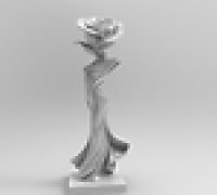 Elegant Marble Rose     3D model