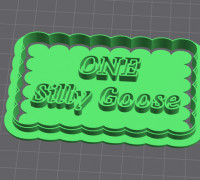 cookie cutter one silly goose 3D model