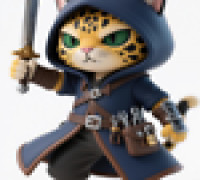 Tabaxi Rouge Chibi 3D model