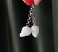 Skull Earrings 3D model