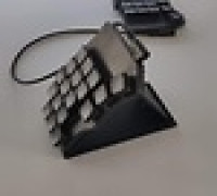 Adjustable & card foldable split keyboard tenting stand 3D model
