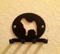 Breed Customizable 4x Leash Hook 3D model