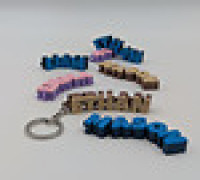 Articulated Name Keychain 3D model