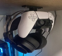 PS5 controller/headset under desk mount 3D model
