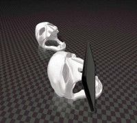 Skull phone stand  3D model