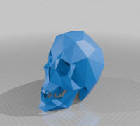Low poly skull 3D model