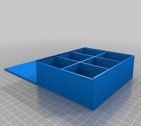 Parametric compartment box with lid 3D model