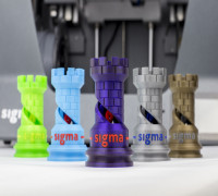 The Dual Rook - 3D printer Benchmark  3D model