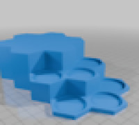 Miniature Hex Display Stand 3D model