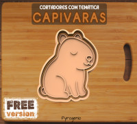 Meditating Capybara Cookie Cutter 3D model