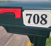 Mailbox Number Backplate 3D model