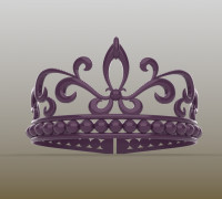 Baroque Crown - Decorative 3D Model 3D model