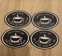 Offensive funny coaster set 3D model