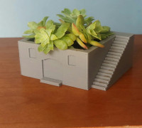 Minimalist House Planter 3D model