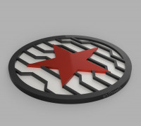 Winter Soldier - Marvel Coasters 3D model