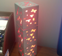 Minecraft redstone ore lamp 3D model