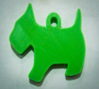 Cute dog keychain 3D model