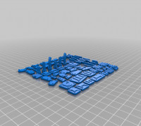 Ork Scrap Yard Rubble - Basing Bits 3D model