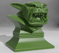 Savage Orc Bust 3D model