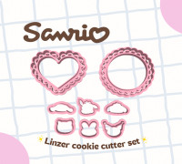 Sanrio Linzer Cookie Cutter Set 3D model